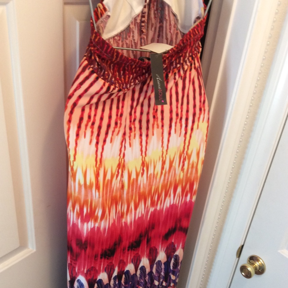 🌺Colorful Halter tie neck wood bead detail🌺XL🌺 - Picture 7 of 8